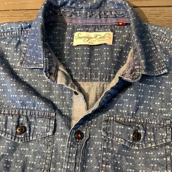 Soverign Code Denim/Boys Button-down - Size 5 - Picture 2 of 6